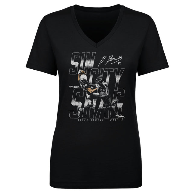 Brock Bowers Women's V-Neck T-Shirt | 500 LEVEL