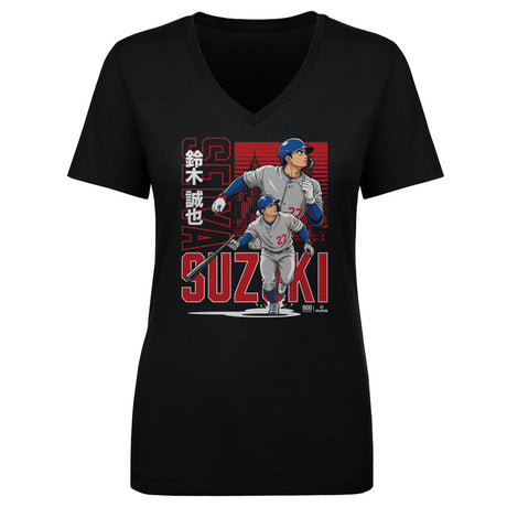 Seiya Suzuki Women's V-Neck T-Shirt | 500 LEVEL