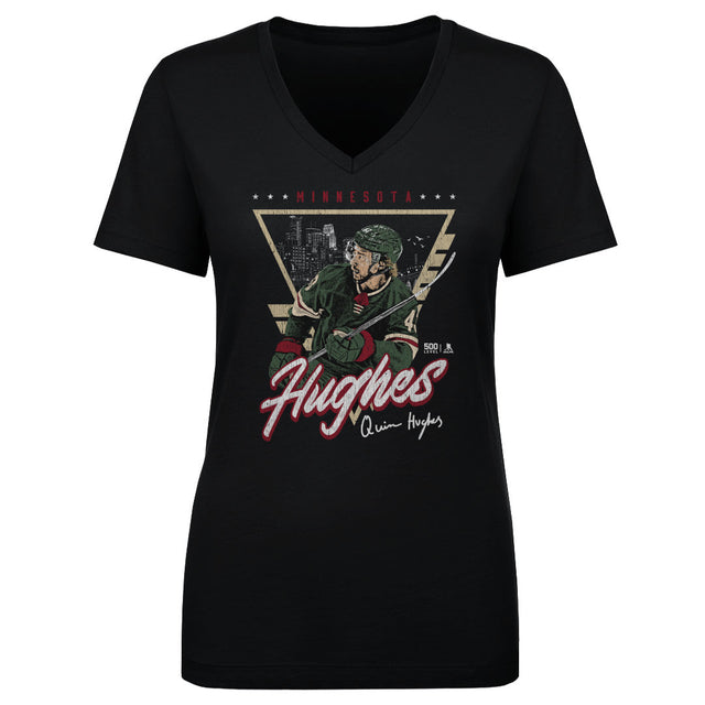 Quinn Hughes Women's V-Neck T-Shirt | 500 LEVEL