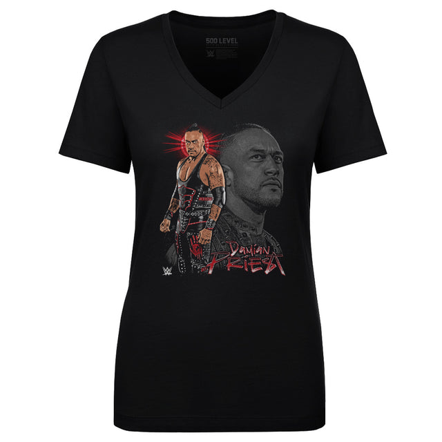 Damian Priest Women's V-Neck T-Shirt | 500 LEVEL