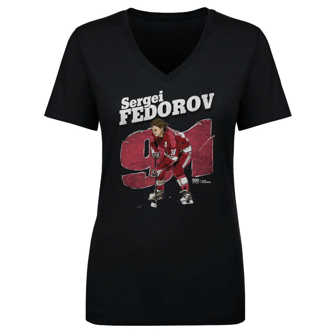 Sergei Fedorov Women's V-Neck T-Shirt | 500 LEVEL