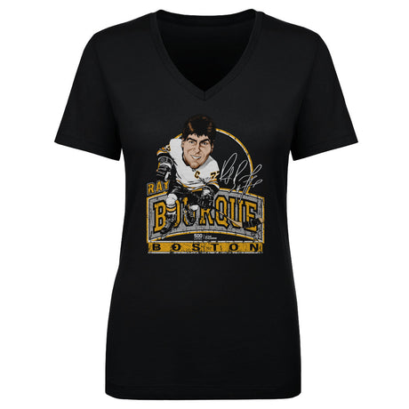 Ray Bourque Women's V-Neck T-Shirt | 500 LEVEL