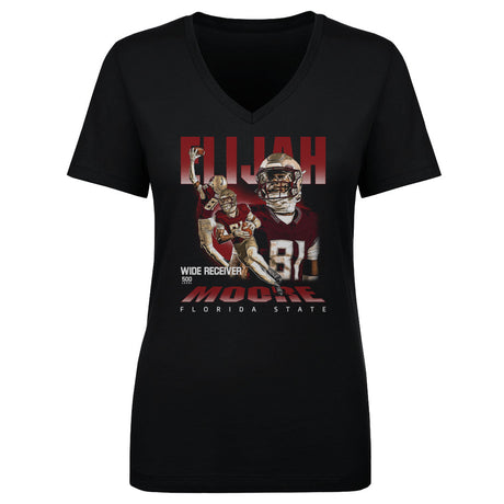 Elijah Moore Women's V-Neck T-Shirt | 500 LEVEL