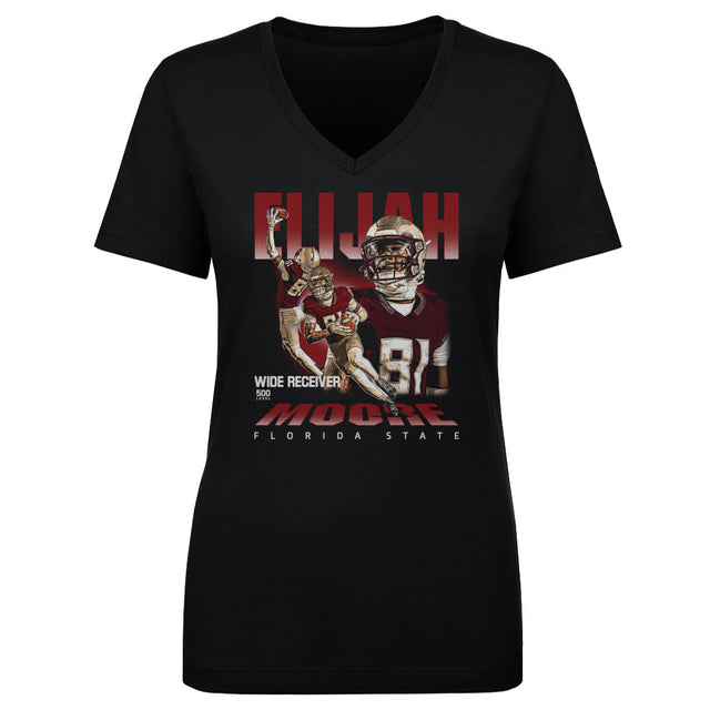 Elijah Moore Women's V-Neck T-Shirt | 500 LEVEL