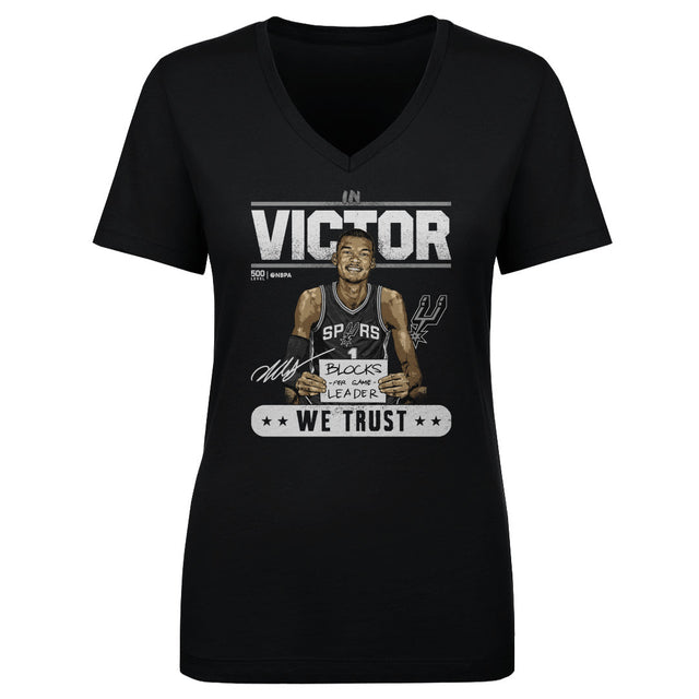 Victor Wembanyama Women's V-Neck T-Shirt | 500 LEVEL