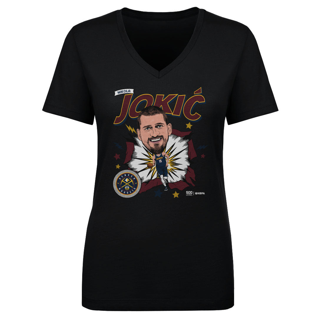 Nikola Jokic Women's V-Neck T-Shirt | 500 LEVEL