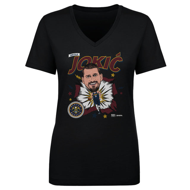 Nikola Jokic Women's V-Neck T-Shirt | 500 LEVEL