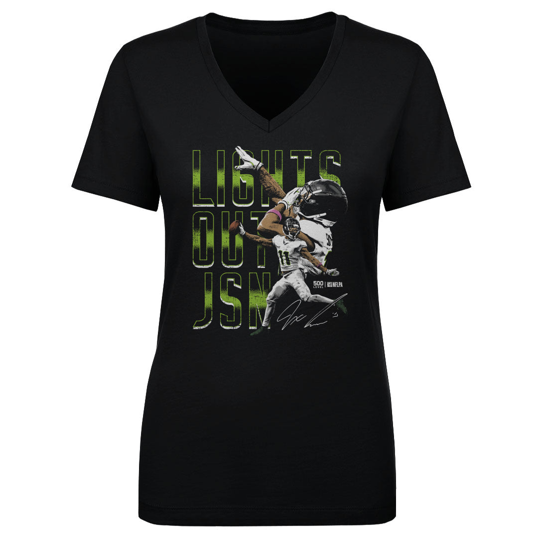 Jaxon Smith-Njigba Women's V-Neck T-Shirt | 500 LEVEL