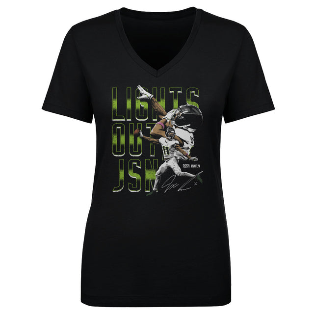 Jaxon Smith-Njigba Women's V-Neck T-Shirt | 500 LEVEL