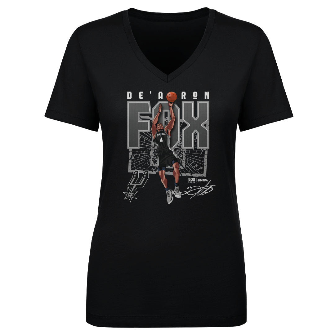 De'Aaron Fox Women's V-Neck T-Shirt | 500 LEVEL