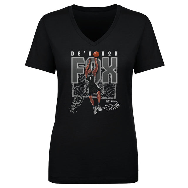 De'Aaron Fox Women's V-Neck T-Shirt | 500 LEVEL