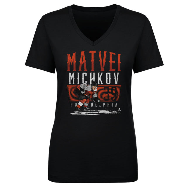 Matvei Michkov Women's V-Neck T-Shirt | 500 LEVEL