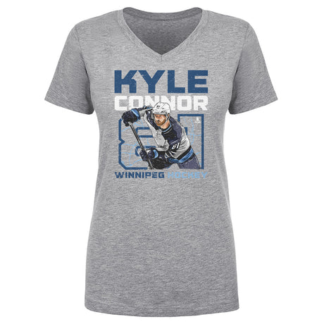 Kyle Connor Women's V-Neck T-Shirt | 500 LEVEL