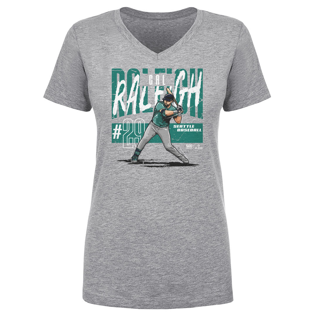 Cal Raleigh Women's V-Neck T-Shirt | 500 LEVEL