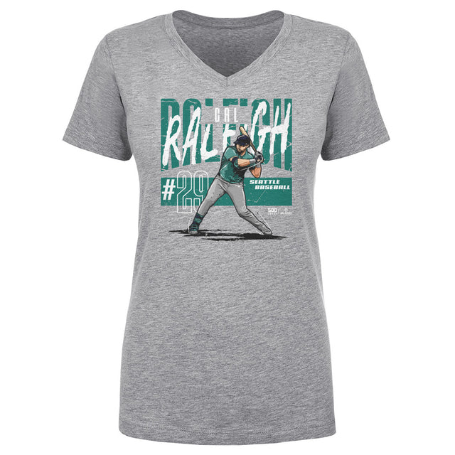 Cal Raleigh Women's V-Neck T-Shirt | 500 LEVEL