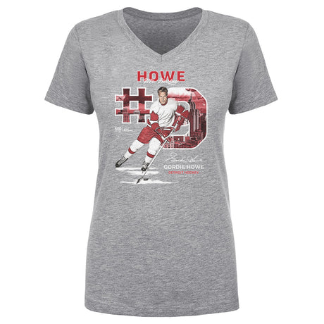 Gordie Howe Women's V-Neck T-Shirt | 500 LEVEL