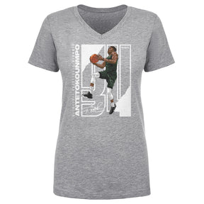 Giannis Antetokounmpo Women's V-Neck T-Shirt | 500 LEVEL
