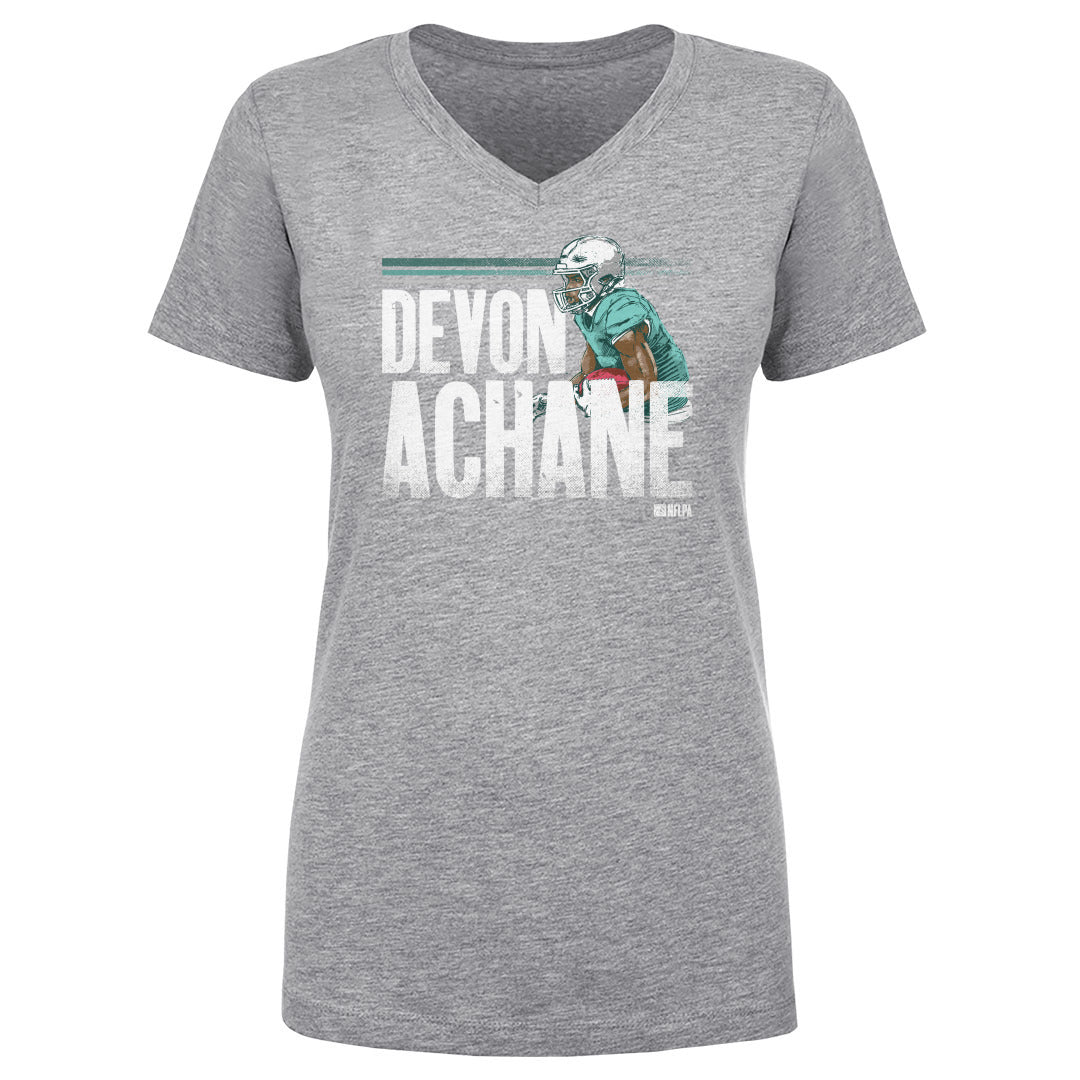 Devon Achane Women's V-Neck T-Shirt | 500 LEVEL