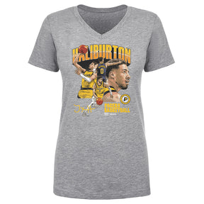 Tyrese Haliburton Women's V-Neck T-Shirt | 500 LEVEL