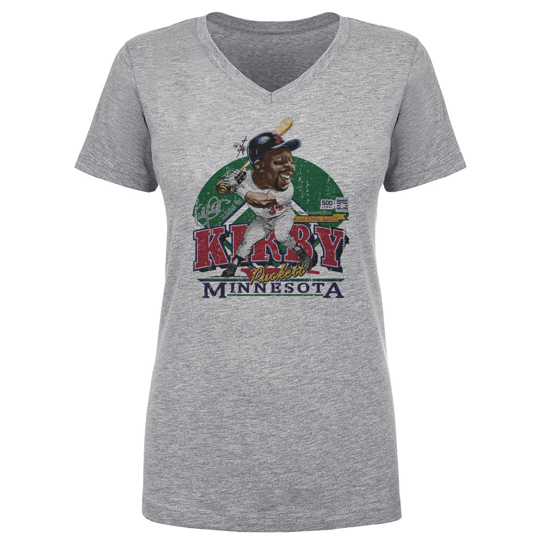 Kirby Puckett Women's V-Neck T-Shirt | 500 LEVEL
