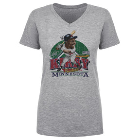 Kirby Puckett Women's V-Neck T-Shirt | 500 LEVEL