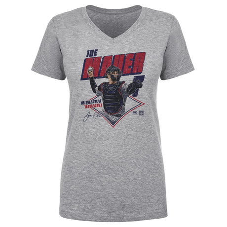 Joe Mauer Women's V-Neck T-Shirt | 500 LEVEL