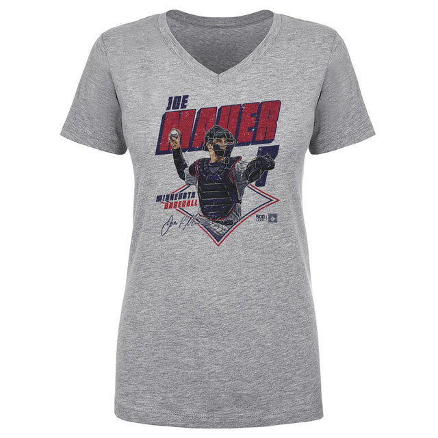 Joe Mauer Women's V-Neck T-Shirt | 500 LEVEL
