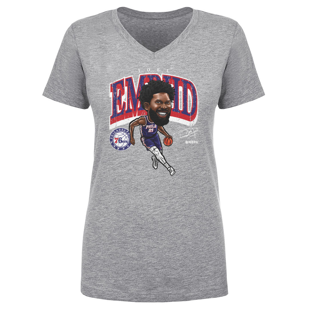 Joel Embiid Women's V-Neck T-Shirt | 500 LEVEL