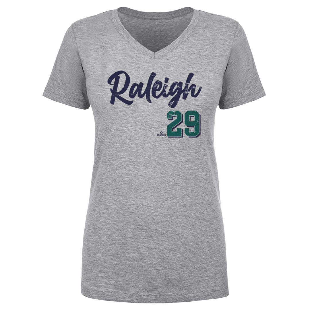 Cal Raleigh Women's V-Neck T-Shirt | 500 LEVEL
