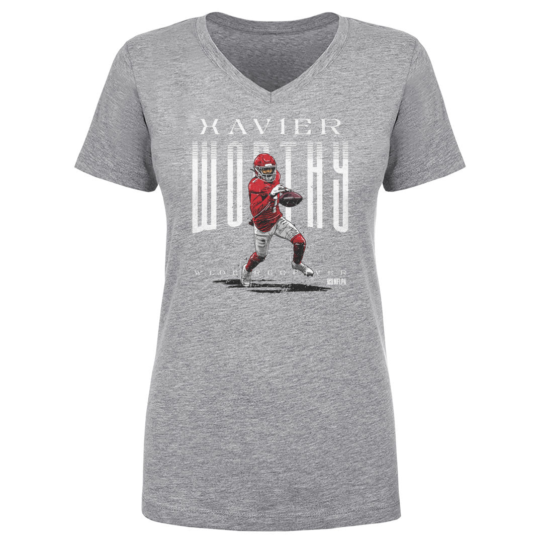 Xavier Worthy Women's V-Neck T-Shirt | 500 LEVEL
