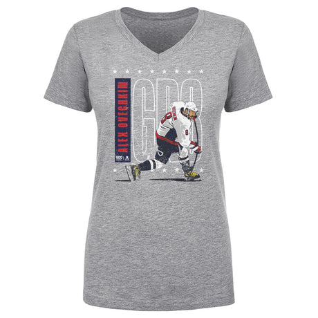 Alex Ovechkin Women's V-Neck T-Shirt | 500 LEVEL