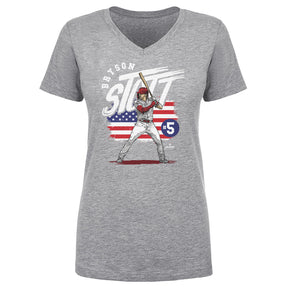 Bryson Stott Women's V-Neck T-Shirt | 500 LEVEL