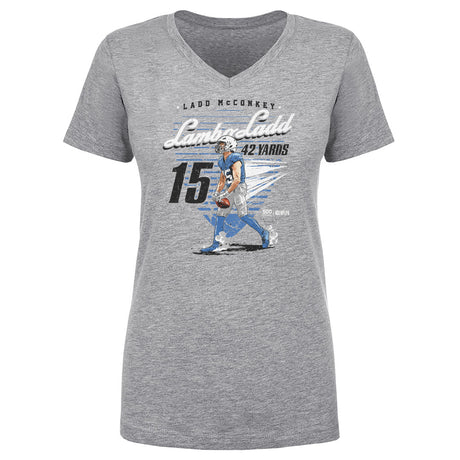 Ladd McConkey Women's V-Neck T-Shirt | 500 LEVEL