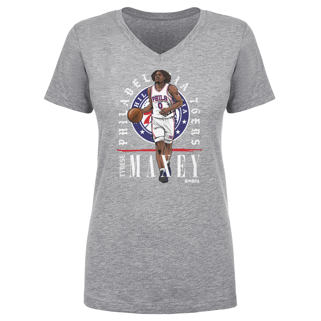 Tyrese Maxey Women's V-Neck T-Shirt | 500 LEVEL