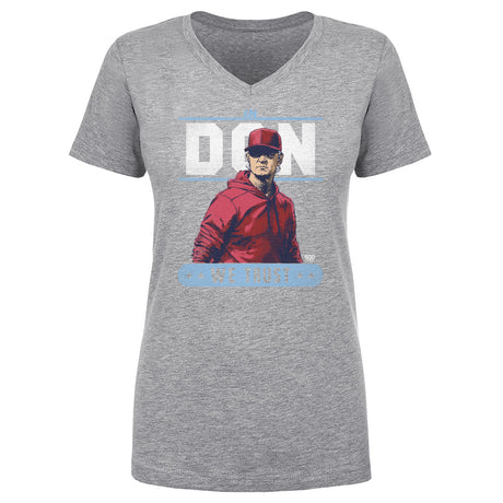 Don Mattingly Women's V-Neck T-Shirt | 500 LEVEL