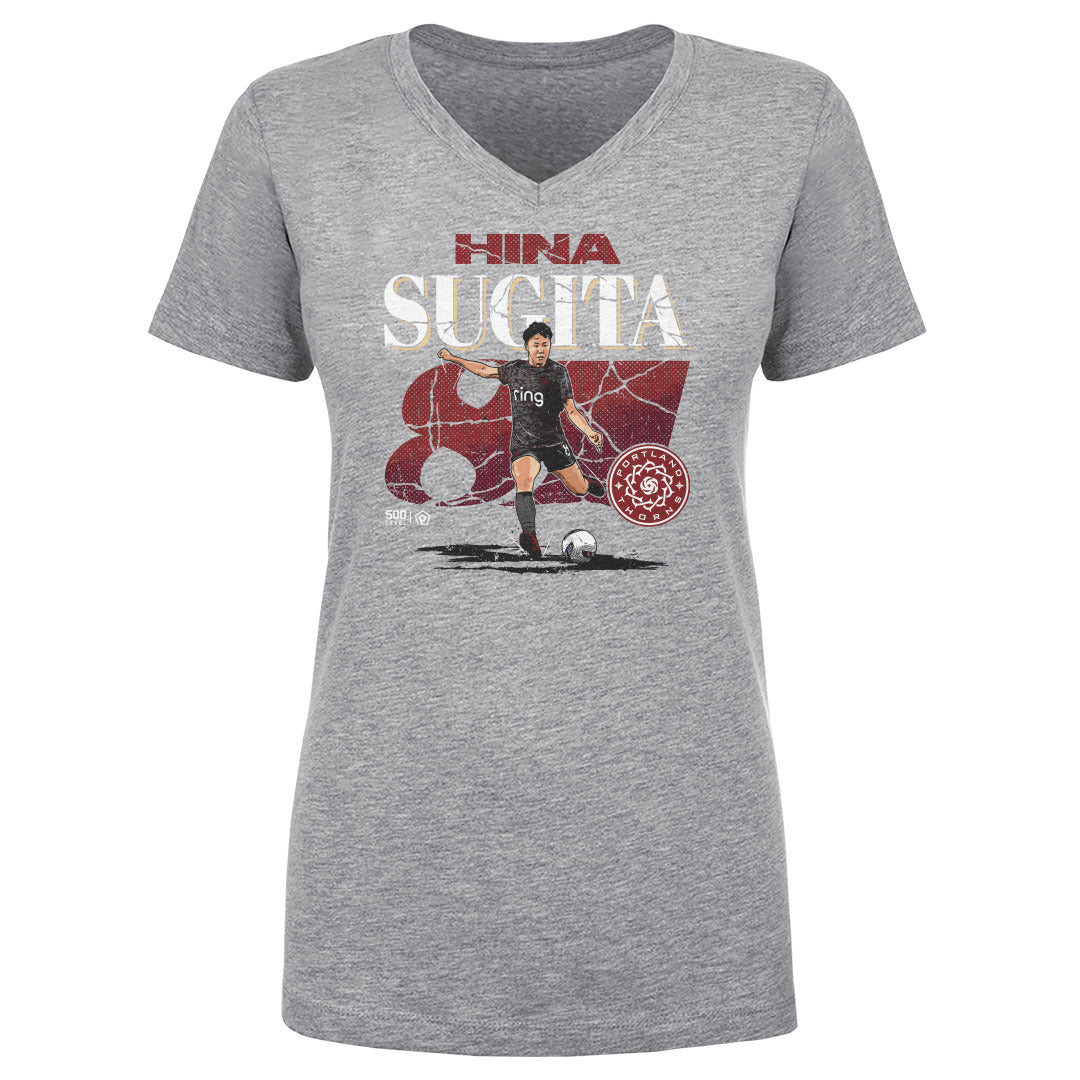 Hina Sugita Women's V-Neck T-Shirt | 500 LEVEL