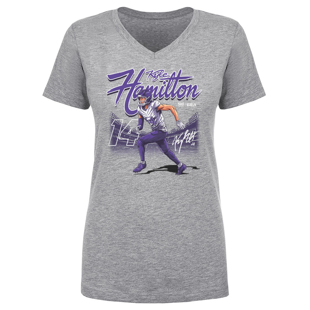 Kyle Hamilton Women's V-Neck T-Shirt | 500 LEVEL