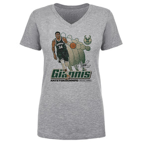 Giannis Antetokounmpo Women's V-Neck T-Shirt | 500 LEVEL