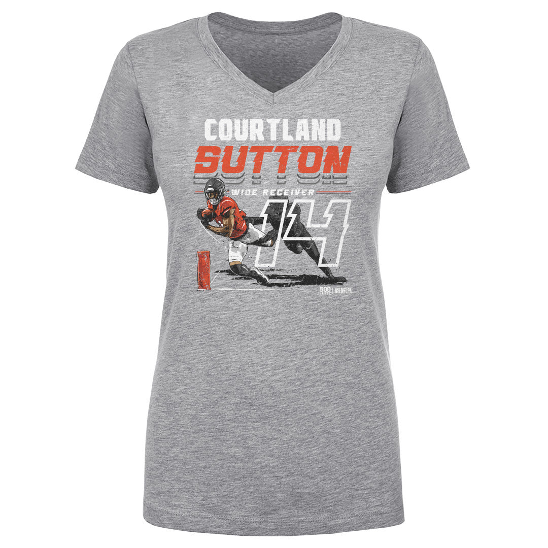 Courtland Sutton Women's V-Neck T-Shirt | 500 LEVEL