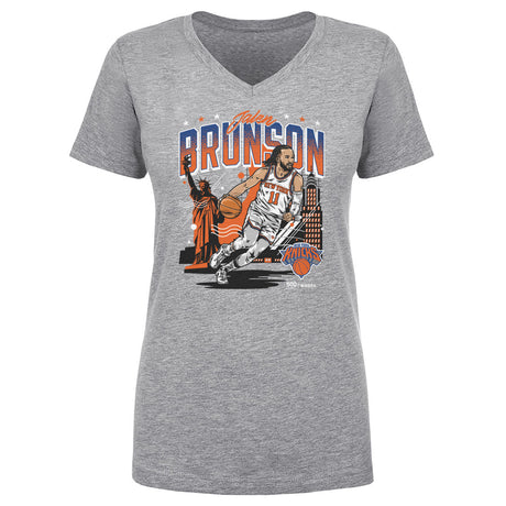Jalen Brunson Women's V-Neck T-Shirt | 500 LEVEL