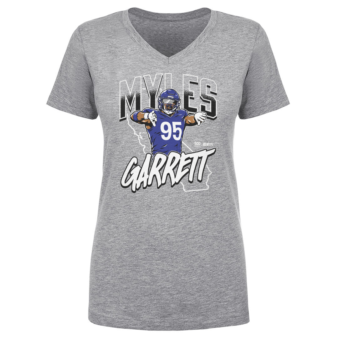 Myles Garrett Women's V-Neck T-Shirt | 500 LEVEL