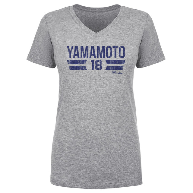 Yoshinobu Yamamoto Women's V-Neck T-Shirt | 500 LEVEL