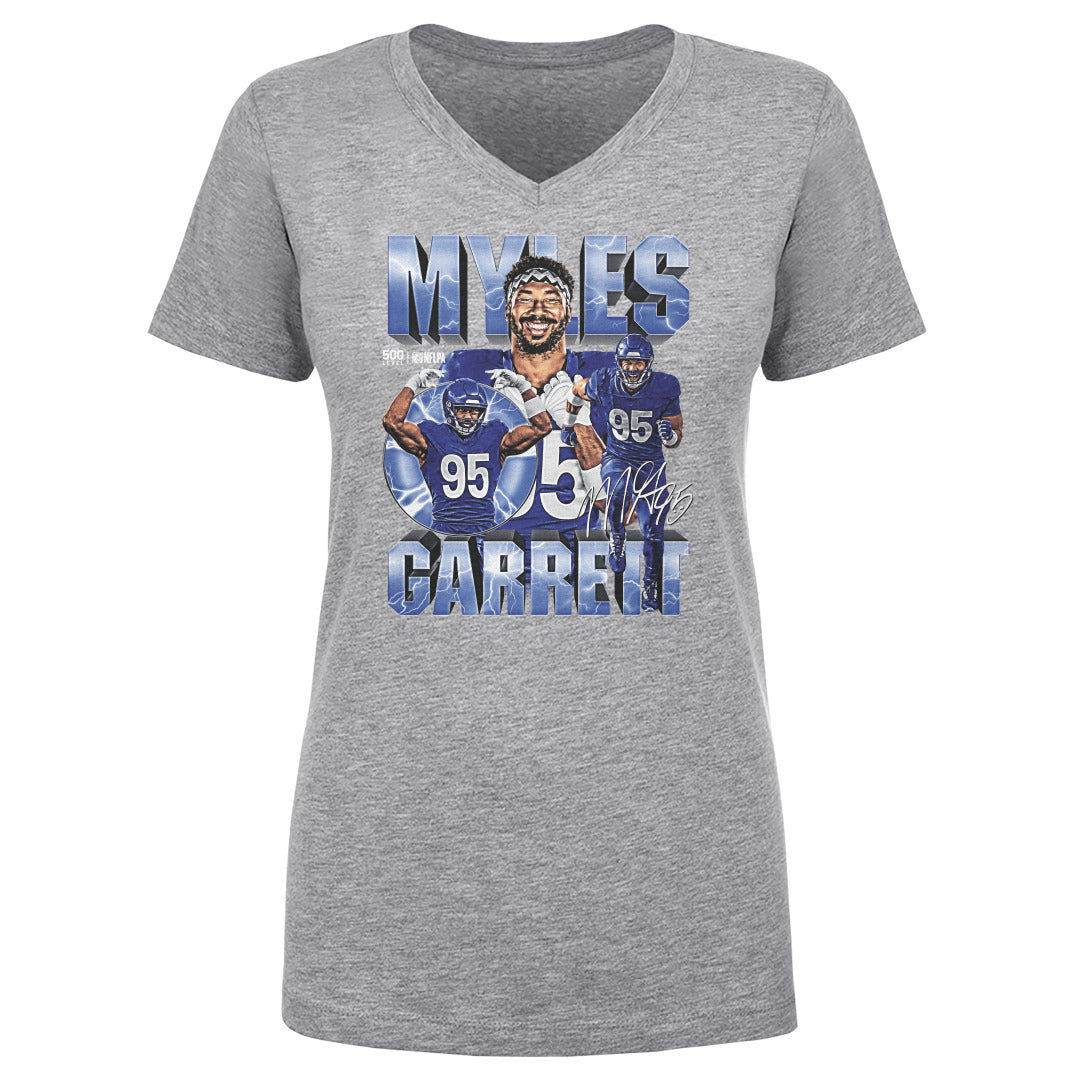 Myles Garrett Women's V-Neck T-Shirt | 500 LEVEL