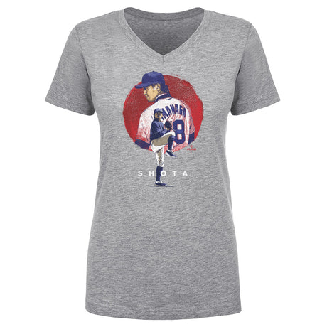 Shota Imanaga Women's V-Neck T-Shirt | 500 LEVEL