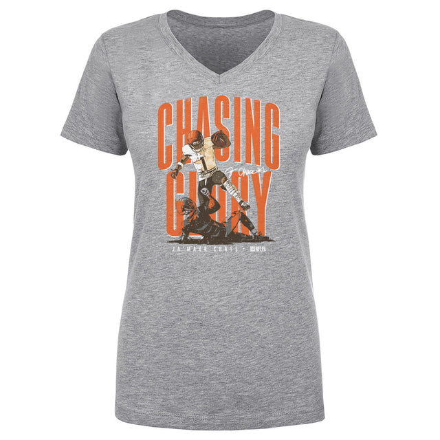 Ja'Marr Chase Women's V-Neck T-Shirt | 500 LEVEL