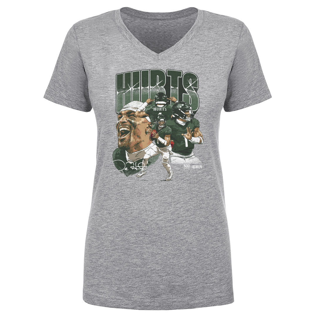 Jalen Hurts Women's V-Neck T-Shirt | 500 LEVEL