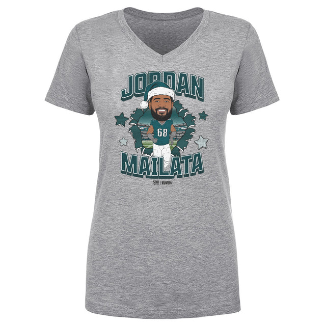 Jordan Mailata Women's V-Neck T-Shirt | 500 LEVEL