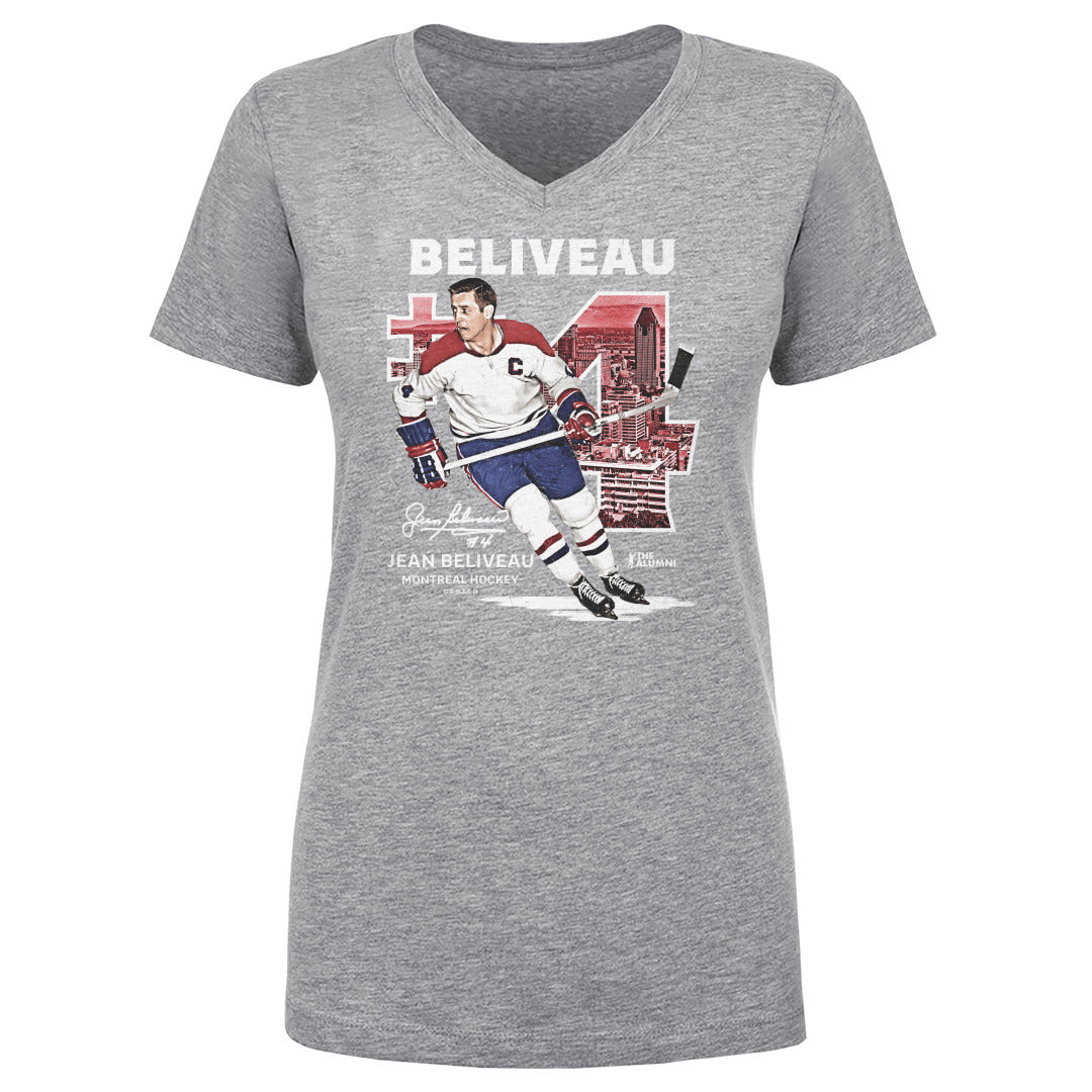 Jean Beliveau Women's V-Neck T-Shirt | 500 LEVEL