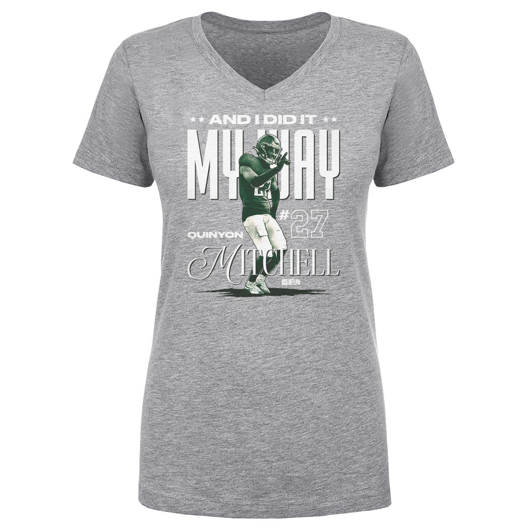 Quinyon Mitchell Women's V-Neck T-Shirt | 500 LEVEL