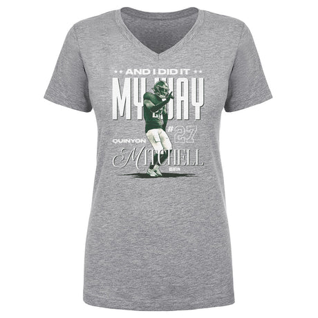 Quinyon Mitchell Women's V-Neck T-Shirt | 500 LEVEL